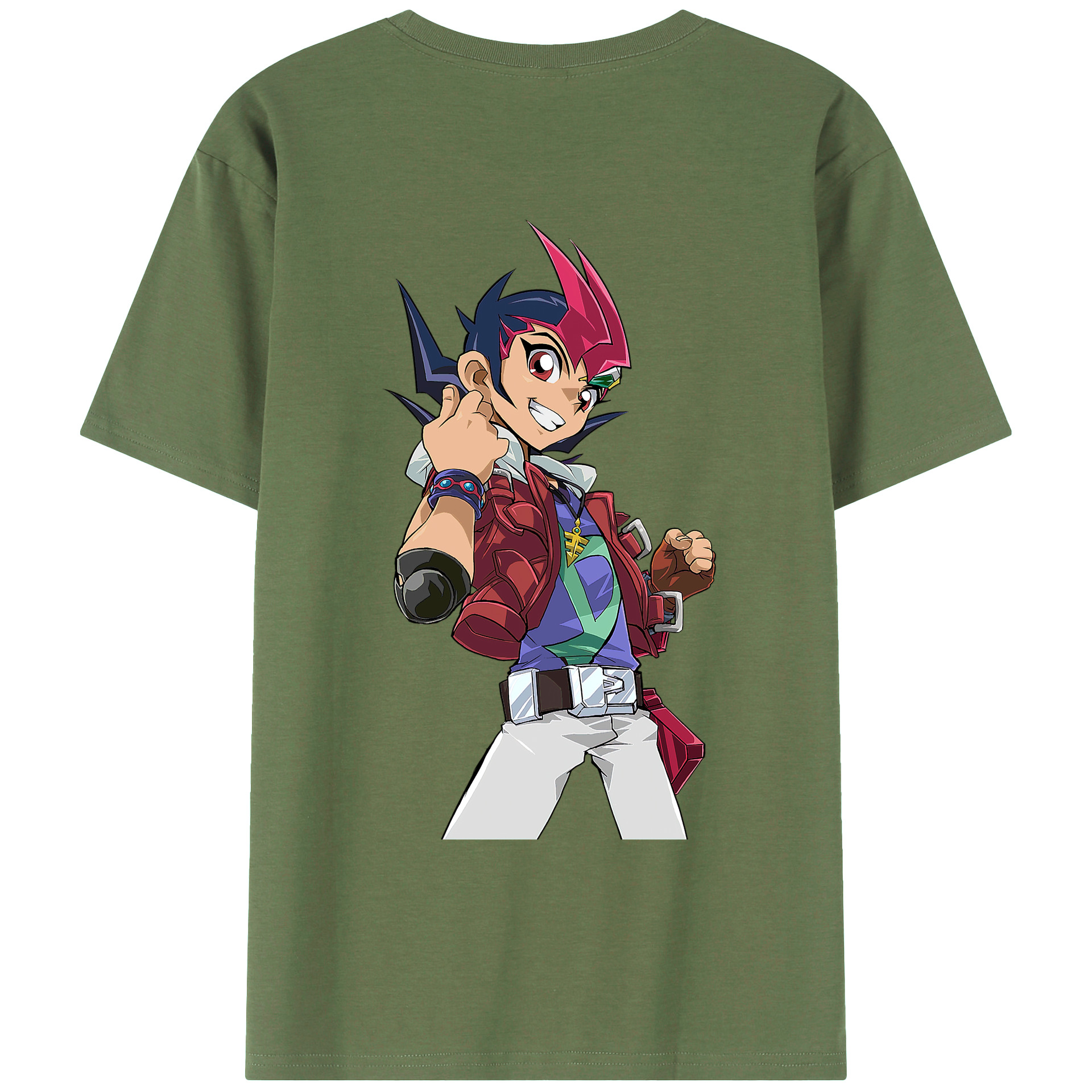 （画像用） 遊☆戯☆王 Yu-Gi-Oh! 綿100％ メンズ半袖Tシャツ（バックプリント） 通気性